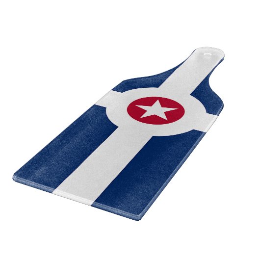 Paddel aus Glas mit Flagge Indianapolis Schneidebrett (Ecke)