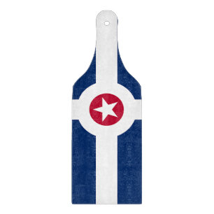 Paddel aus Glas mit Flagge Indianapolis Schneidebrett