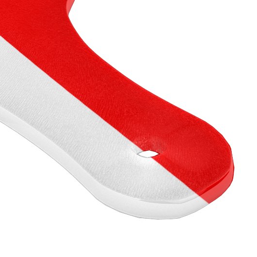 Paddel aus Glas mit Flagge Indonesiens Schneidebrett (Ecke)