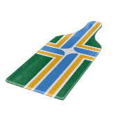 Paddel aus Glas mit Flagge Portland Schneidebrett (Ecke)
