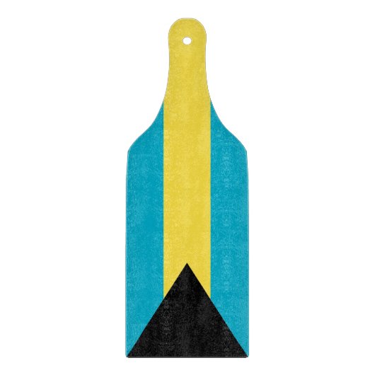 Paddel aus Glas mit Flagge von Bahamas Schneidebrett (Vorderseite)
