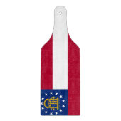 Paddel aus Glas mit georgischer Flagge Schneidebrett (Vorderseite)