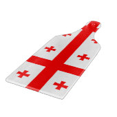 Paddel aus Glas mit georgischer Flagge Schneidebrett (Ecke)