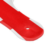 Paddel aus Glas mit georgischer Flagge Schneidebrett (Ecke)