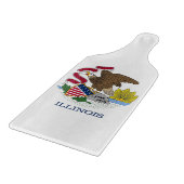 Paddel aus Glas mit Illinois-Flagge Schneidebrett (Ecke)