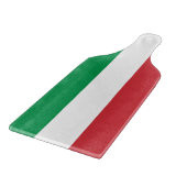 Paddel aus Glas mit italienischer Flagge Schneidebrett (Ecke)