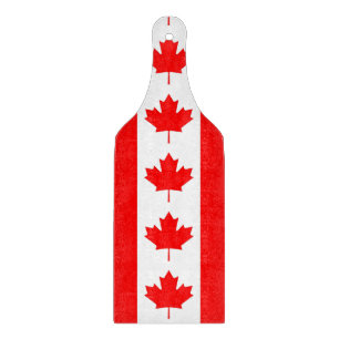 Paddel aus Glas mit kanadischer Flagge Schneidebrett