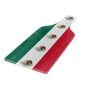 Paddel aus Glas mit mexikanischer Flagge Schneidebrett (Ecke)