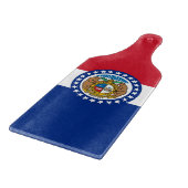 Paddel aus Glas mit Missouri-Flagge Schneidebrett (Ecke)