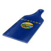 Paddel aus Glas mit Montana-Flagge Schneidebrett (Ecke)