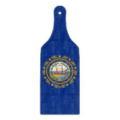 Paddel aus Glas mit neuer Hampshire-Flagge Schneidebrett (Vorderseite)