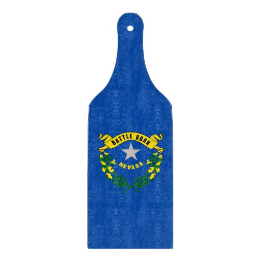 Paddel aus Glas mit Nevada-Flagge Schneidebrett (Vorderseite)