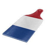 Paddel aus Glas mit niederländischer Flagge Schneidebrett (Ecke)