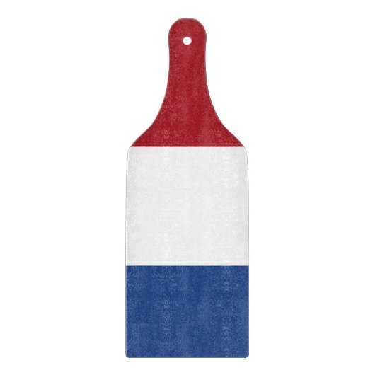 Paddel aus Glas mit niederländischer Flagge Schneidebrett (Vorderseite)