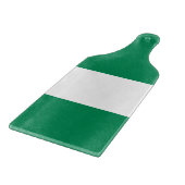 Paddel aus Glas mit nigerianischer Flagge Schneidebrett (Ecke)