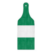 Paddel aus Glas mit nigerianischer Flagge Schneidebrett (Vorderseite)