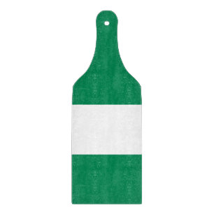 Paddel aus Glas mit nigerianischer Flagge Schneidebrett