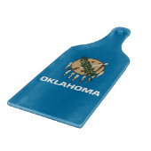 Paddel aus Glas mit Oklahoma-Flagge Schneidebrett (Ecke)