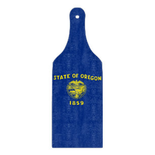 Paddel aus Glas mit Oregon-Flagge Schneidebrett