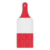 Paddel aus Glas mit österreichischer Flagge Schneidebrett (Vorderseite)