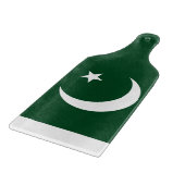Paddel aus Glas mit pakistanischer Flagge Schneidebrett (Ecke)