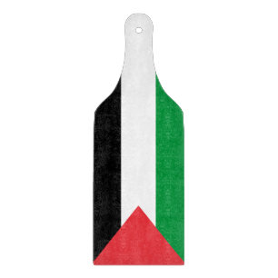 Paddel aus Glas mit palästinensischer Flagge Schneidebrett