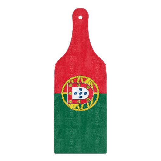 Paddel aus Glas mit portugiesischer Flagge Schneidebrett (Vorderseite)