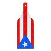 Paddel aus Glas mit Puerto Rico-Flagge Schneidebrett (Vorderseite)