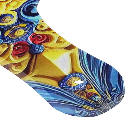 Paddel aus Glas mit rumänischen Farben Schneidebrett (Ecke)