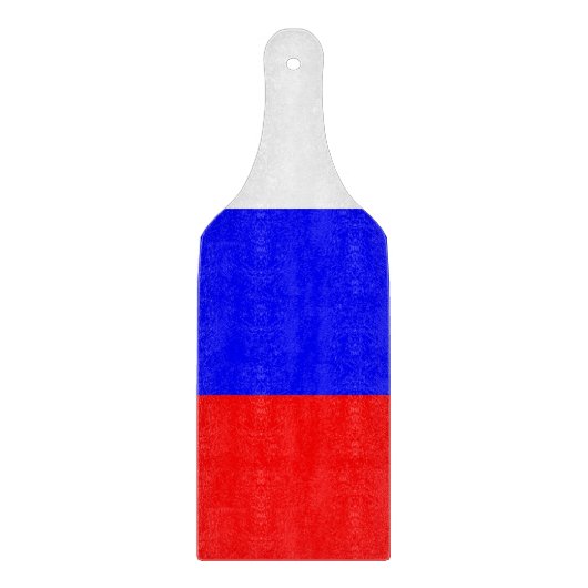 Paddel aus Glas mit Russland-Flagge Schneidebrett (Vorderseite)