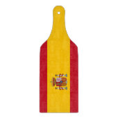 Paddel aus Glas mit spanischer Flagge Schneidebrett (Vorderseite)