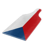 Paddel aus Glas mit tschechischer Flagge Schneidebrett (Ecke)