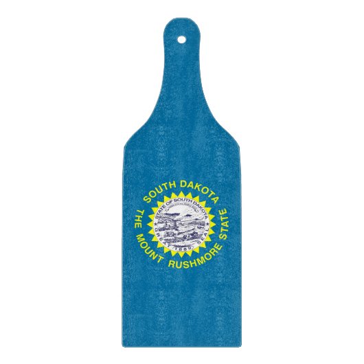 Paddel aus Glas South Dakota Flagge Schneidebrett (Vorderseite)