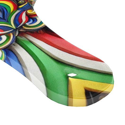 Paddel aus Glas Südafrikanische Farben Schneidebrett (Ecke)