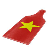Paddel aus Glas - Vietnamflagge Schneidebrett (Ecke)