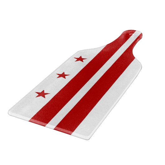 Paddel aus Glas, Washington DC Flagge Schneidebrett (Ecke)