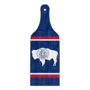 Paddel aus Glas Wyoming Flagge Schneidebrett