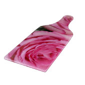 Paddel aus rosa Rosenglas Schneidebrett (Ecke)