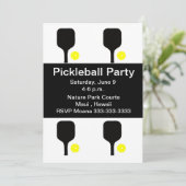 Paddel & Ball Einladung (Stehend Vorderseite)