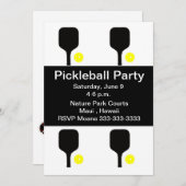 Paddel & Ball Einladung (Vorne/Hinten)