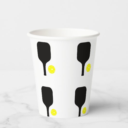 Paddel & Bälle Pappbecher (Vorderseite)