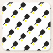 Paddel & Bälle Rechteckiger Pappuntersetzer (Vorderseite)