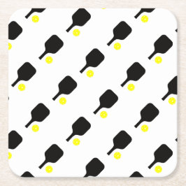 Paddel & Bälle Rechteckiger Pappuntersetzer