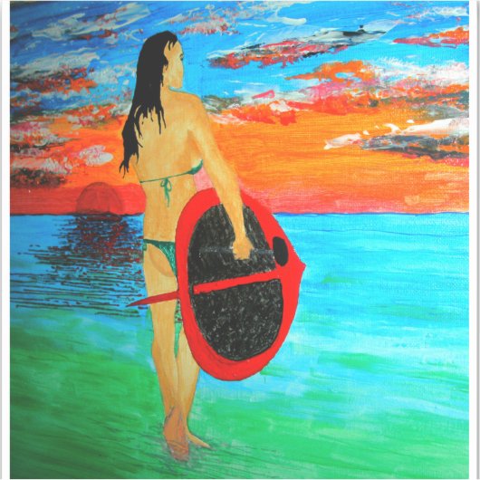 (Paddel-Boarding) Aufkleber (Vorderseite)