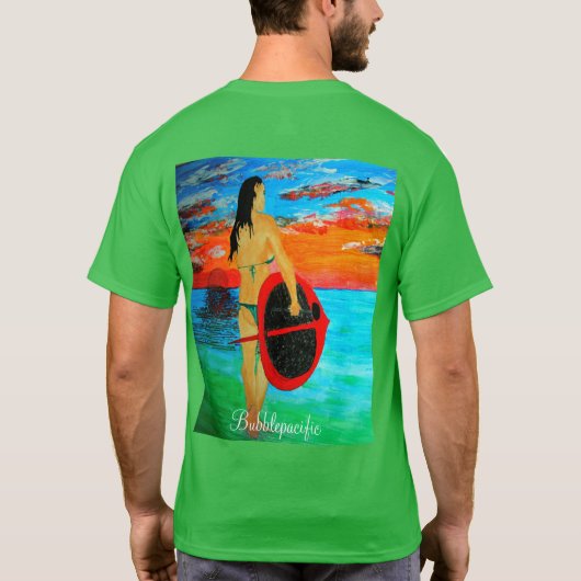 Paddel Boarding Morgengrauen T-Shirt (Rückseite)