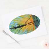 Paddel-Boarding Ovaler Aufkleber (Umschlag)