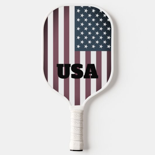 Paddel der Patriotischen Amerikanischen Flagge Pickleball Schläger (Rückseite)