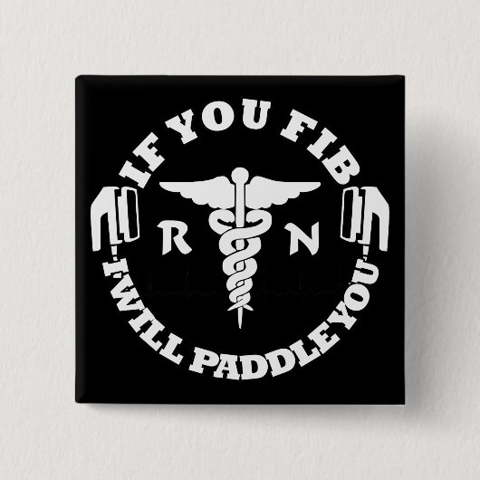 Paddel entsetzen Sie Sie Krankenschwester RN AFib Button (Vorderseite)