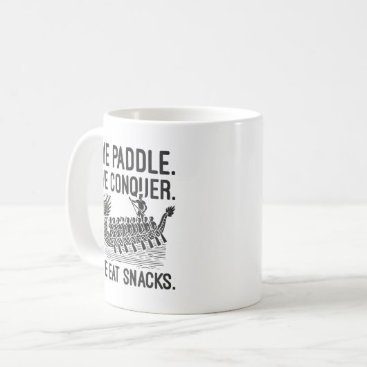 Paddel, Equer, essen Snacks - Drachenboot Kaffeetasse (Vorderseite Links)