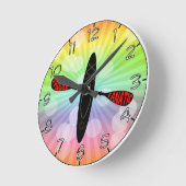 PADDEL-FANATIKER - KAJAK-LOGO RUNDE WANDUHR (Winkel)